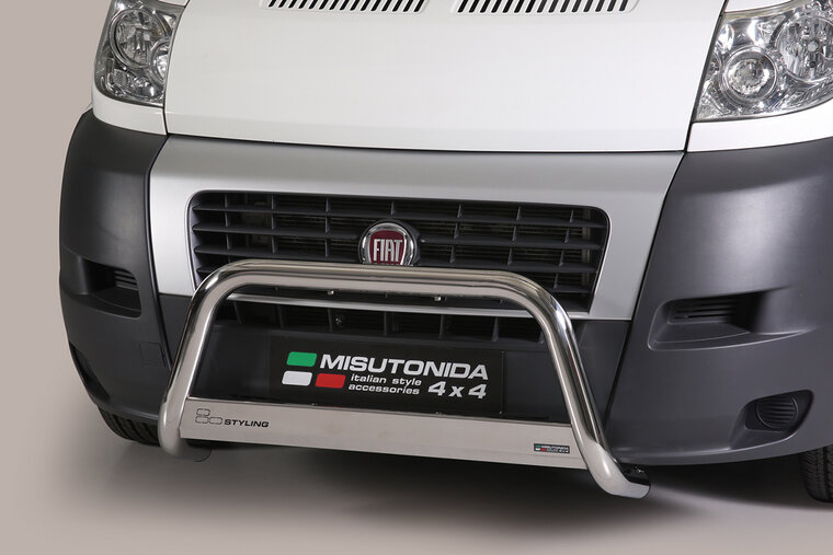 Fiat Ducato 2013 tot heden - pushbar &Oslash; 63 mm met CE/EU certificaat - RVS 304 hoogglans gepolijst