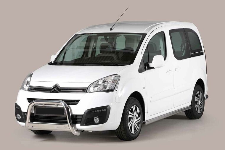 Citro&euml;n Berlingo 2015 tot 2018 &ndash; pushbar &Oslash; 63 mm met CE/EU certificaat - RVS 304 hoogglans gepolijst