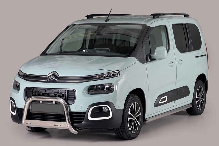 Citro&euml;n Berlingo MPV 2019 tot heden &ndash; pushbar &Oslash; 63 mm met CE/EU certificaat - RVS 304 hoogglans gepolijst