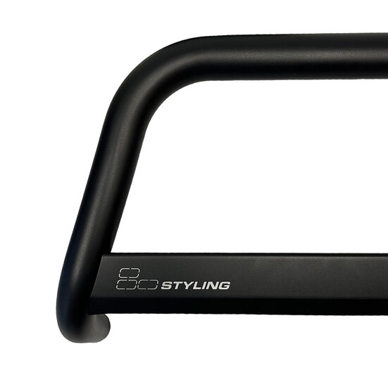 Toyota Land Cruiser 150 2009 tot 2013 &ndash; pushbar &Oslash; 63 mm met CE/EU certificaat - RVS 304 zwarte poedercoating