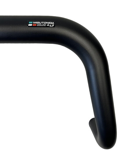 Ssangyong Actyon Sports 2012 tot heden - super pushbar &Oslash; 76 mm met CE/EU certificaat - RVS 304 zwarte poedercoating