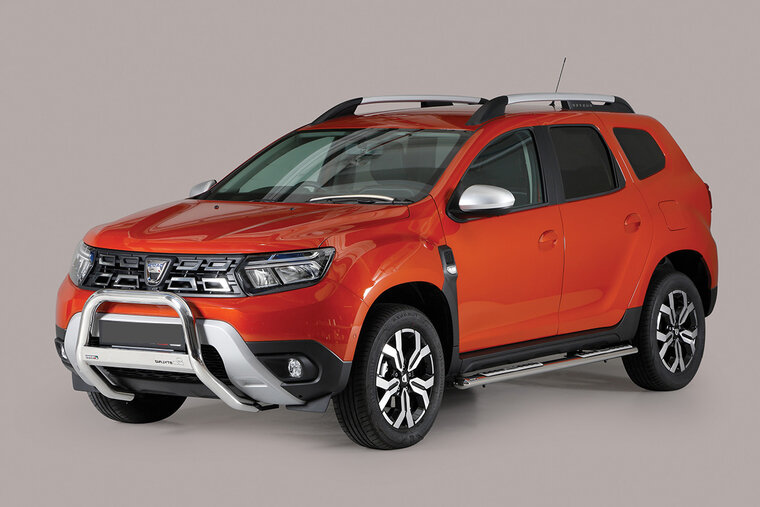 Dacia Duster 2020 tot 2022 &ndash; pushbar &Oslash; 63 mm met CE/EU certificaat - RVS 304 hoogglans gepolijst