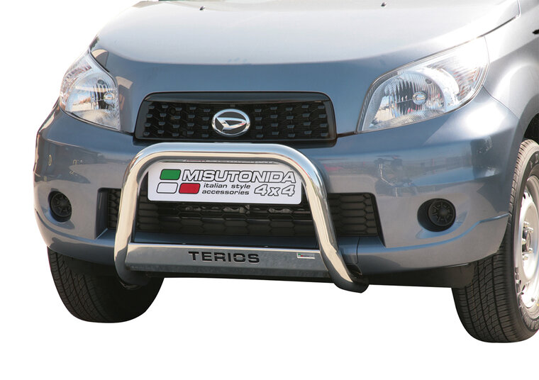 Daihatsu Terios 2010 tot 2018 &ndash; pushbar &Oslash; 63 mm met modelnaam met CE/EU certificaat - RVS 304 hoogglans gepolijst