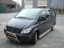 Mercedes Vito / Viano L3 (343 WB) sidebars 60 mm met RVS trede