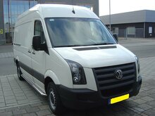 Volkswagen Crafter Sidebars buis 60 mm met RVS trede L1