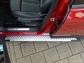 Opel Grandland X 2017 tot 2021 - aluminium treeplanken grijs - ronde nop