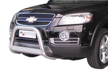 Chevrolet Captiva 2006 tot 2011 - pushbar &Oslash; 63 mm met CE/EU certificaat - RVS 304 hoogglans gepolijst