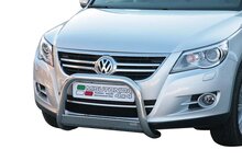 Volkswagen Tiguan 2008 tot 2011 - pushbar &Oslash; 63 mm met CE/EU certificaat - RVS 304 hoogglans gepolijst