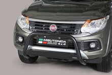 Fiat Fullback 2016 tot heden - pushbar &Oslash; 63 mm met CE/EU certificaat - RVS 304 zwarte poedercoating