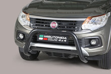 Fiat Fullback 2016 tot heden - super pushbar &Oslash; 76 mm met CE/EU certificaat - RVS 304 zwarte poedercoating