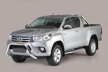 Toyota Hilux 2016 tot 2019 &ndash; super pushbar &Oslash; 76 mm met CE/EU certificaat - RVS 304 hoogglans gepolijst