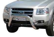 Ford Ranger 2006 tot 2009 - super pushbar &Oslash; 76 mm met CE/EU certificaat - RVS 304 hoogglans gepolijst