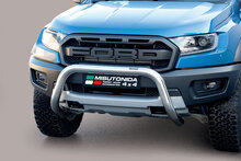 Ford Ranger Raptor 2019 tot heden - super pushbar &Oslash; 76 mm met CE/EU certificaat - RVS 304 hoogglans gepolijst