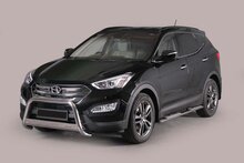 Hyundai Santa Fe 2012 tot 2019 - pushbar &Oslash; 63 mm met CE/EU certificaat - RVS 304 hoogglans gepolijst