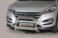 Hyundai Tucson 2015 tot 2018 - pushbar &Oslash; 63 mm met CE/EU certificaat - RVS 304 hoogglans gepolijst