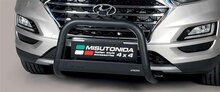 Hyundai Tucson 2018 tot 2021 - pushbar &Oslash; 63 mm met CE/EU certificaat - RVS 304 zwarte poedercoating