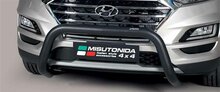 Hyundai Tucson 2018 tot 2021 - super pushbar &Oslash; 76 mm met CE/EU certificaat - RVS 304 zwarte poedercoating