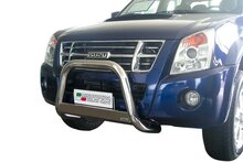 Isuzu D-MAX 2008 tot 2012 - pushbar &Oslash; 63 mm met CE/EU certificaat - RVS 304 hoogglans gepolijst