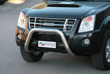 Isuzu D-MAX 2008 tot 2012 - super pushbar &Oslash; 76 mm met CE/EU certificaat - RVS 304 hoogglans gepolijst