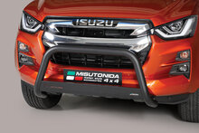 Isuzu D-MAX 2020 tot heden - pushbar &Oslash; 63 mm met CE/EU certificaat - RVS 304 zwarte poedercoating