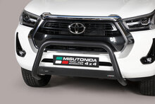 Toyota Hilux 2021 tot heden - pushbar &Oslash; 63 mm met CE/EU certificaat - RVS 304 zwarte poedercoating