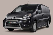 Toyota Proace 2013 tot 2016 - pushbar &Oslash; 63 mm met CE/EU certificaat - RVS 304 hoogglans gepolijst