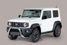 Suzuki Jimny 2018 tot heden - super pushbar &Oslash; 76 mm met CE/EU certificaat - RVS 304 hoogglans gepolijst