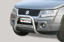 Suzuki Grand Vitara 2005 tot 2009 - pushbar &Oslash; 63 mm met modelnaam met CE/EU certificaat - RVS 304 hoogglans gepolijst