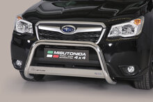 Subaru Forester 2013 tot 2019 - pushbar &Oslash; 63 mm met CE/EU certificaat - RVS 304 hoogglans gepolijst