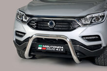 Ssangyong Rexton 2018 tot heden - super pushbar &Oslash; 76 mm met CE/EU certificaat - RVS 304 hoogglans gepolijst