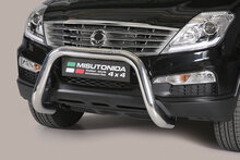 Ssangyong Rexton 2012 tot 2018 - super pushbar &Oslash; 76 mm met CE/EU certificaat - RVS 304 hoogglans gepolijst