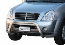 Ssangyong Rexton 2006 tot 2012 - super pushbar &Oslash; 76 mm met CE/EU certificaat - RVS 304 hoogglans gepolijst