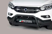 Ssangyong Musso 2018 tot heden - pushbar &Oslash; 63 mm met CE/EU certificaat - RVS 304 zwarte poedercoating