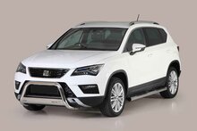 Seat Ateca 2016 tot 2020 - pushbar &Oslash; 63 mm met CE/EU certificaat - RVS 304 hoogglans gepolijst