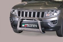 Jeep Compass 2011 tot 2017 - pushbar &Oslash; 63 mm met CE/EU certificaat - RVS 304 hoogglans gepolijst