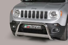 Jeep Renegade 2014 tot 2018 - pushbar &Oslash; 63 mm met CE/EU certificaat - RVS 304 hoogglans gepolijst