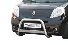 Renault Kangoo 2008 tot 2013 - pushbar &Oslash; 63 mm met CE/EU certificaat - RVS 304 hoogglans gepolijst