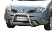 Renault Koleos 2008 tot 2011 - pushbar &Oslash; 63 mm met CE/EU certificaat - RVS 304 hoogglans gepolijst