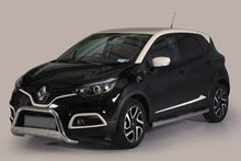 Renault Captur 2013 tot 2017 - pushbar &Oslash; 63 mm met CE/EU certificaat - RVS 304 hoogglans gepolijst