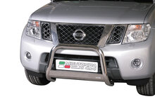 Nissan Navara 2010 tot 2016 - pushbar &Oslash; 63 mm met CE/EU certificaat - RVS 304 hoogglans gepolijst