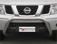 Nissan Navara 2005 tot 2010 - super pushbar &Oslash; 76 mm met CE/EU certificaat - RVS 304 hoogglans gepolijst