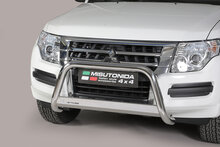 Mitsubishi Pajero V80 2015 tot 2021 - pushbar &Oslash; 63 mm met CE/EU certificaat - RVS 304 hoogglans gepolijst