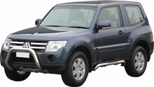 Mitsubishi Pajero V80 2007 tot 2015 - super pushbar &Oslash; 76 mm met CE/EU certificaat - RVS 304 hoogglans gepolijst