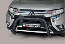 Mitsubishi Outlander 2020 tot heden - super pushbar &Oslash; 76 mm met CE/EU certificaat - RVS 304 zwarte poedercoating