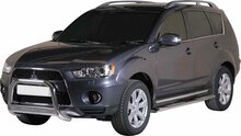 Mitsubishi Outlander 2010 tot 2013 - pushbar &Oslash; 63 mm met modelnaam met CE/EU certificaat - RVS 304 hoogglans gepolijst