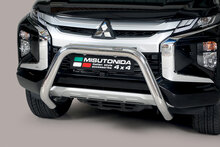 Mitsubishi L200 2018 tot heden - super pushbar &Oslash; 76 mm met CE/EU certificaat - RVS 304 hoogglans gepolijst