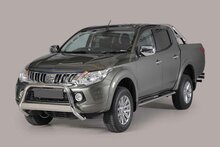 Mitsubishi L200 2015 tot 2018 - pushbar &Oslash; 63 mm met CE/EU certificaat - RVS 304 hoogglans gepolijst