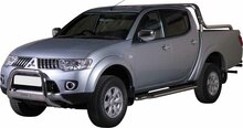 Mitsubishi L200 2010 tot 2014 - pushbar &Oslash; 63 mm met modelnaam met CE/EU certificaat - RVS 304 hoogglans gepolijst