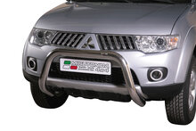 Mitsubishi L200 2010 tot 2014 - super pushbar &Oslash; 76 mm met CE/EU certificaat - RVS 304 hoogglans gepolijst