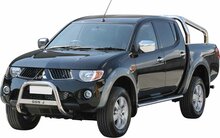 Mitsubishi L200 2006 tot 2015 - pushbar &Oslash; 63 mm met modelnaam met CE/EU certificaat - RVS 304 hoogglans gepolijst